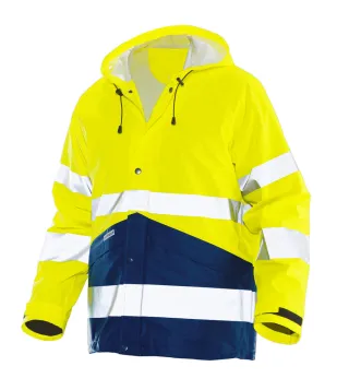 1566 Huomiosadetakki Hi-vis Keltainen / Mariini