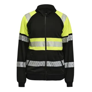 5225 Vetoketjullinen Collegetakki Hi-vis Musta / Keltainen