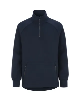 Anzac Half Zip Collar Tummansininen