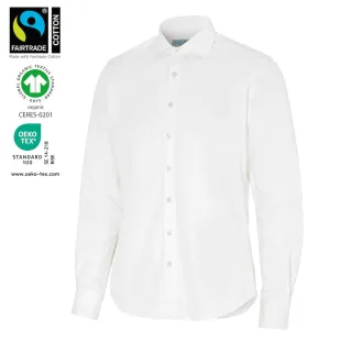 Cottover Twill Kauluspaita Slim Fit Valkoinen