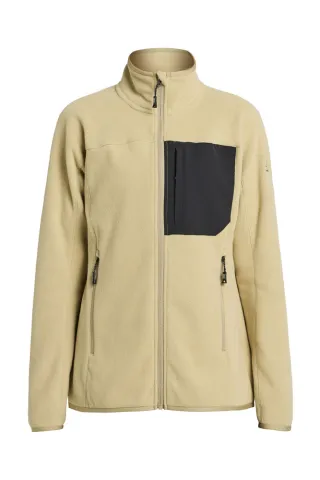 Himalaya Full Zip Pocket Fleece Women Beige