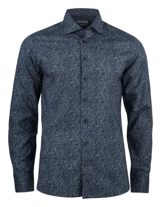 Ib37 Poplin Regular Sininen Kukkainen