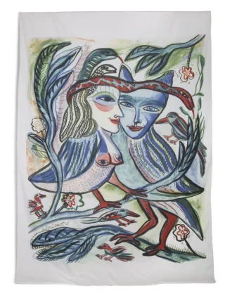Lovebirds Pussilakanasetti Valkoinen
