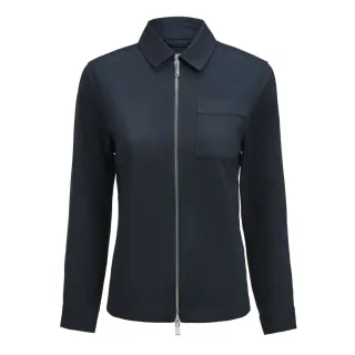 Modern Zip Overshirt Woman Navu