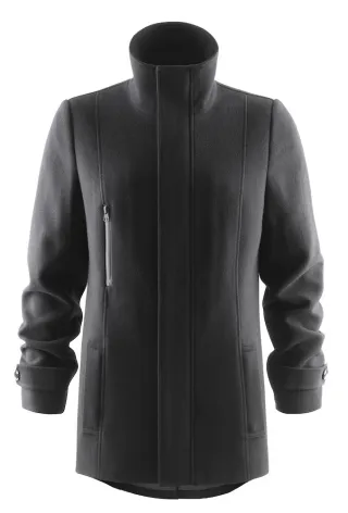 Naisten Hybrid Wool Coat Musta