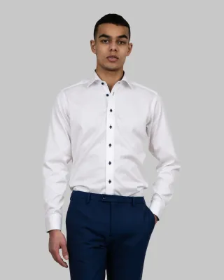 Rb20 Twill Slim Valkoinen / Tummansininen