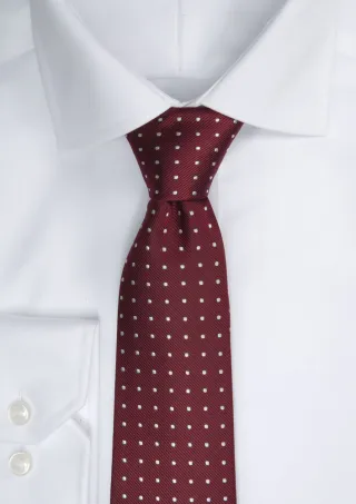 Tie Dotted Viininpunainen / Valkoinen