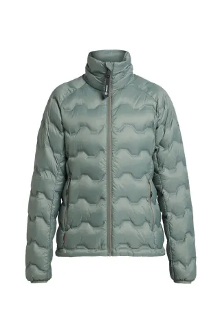Txlite Shibui Down Collar Jacket Naisten Harmaanvihreä