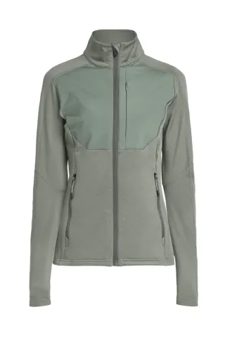 Txlite Windblock Full Zip Women Harmaanvihreä