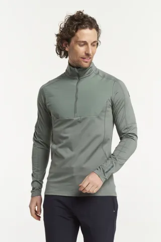 Txlite Windblock Half Zip Men Harmaanvihreä