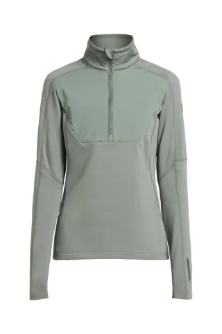 Txlite Windblock Half Zip Women Harmaanvihreä