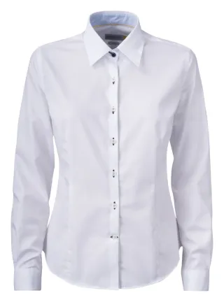 Yb51 Twill Woman Valkoinen / Vaaleansininen