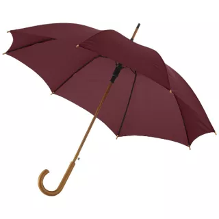 23” Kyle-sateenvarjo, Automaattisesti Avautuva, Puinen Varsi Ruskea