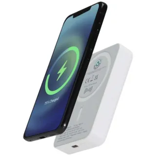 Acrab 10 000 Mah:n Ja 15 W:n Magneettinen Langaton Varavirtalähde, Jossa 20 W:n Pd – Valmistettu Kierrätetystä Muovista