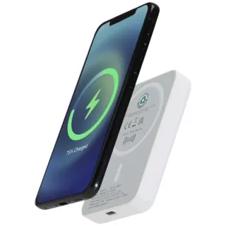Acrab 5 000 Mah:n Ja 15 W:n Magneettinen Langaton Varavirtalähde, Jossa 20 W:n Pd – Valmistettu Kierrätetystä Muovista