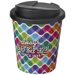 Brite-americano® Espresso 250 Ml Muki, Läikyttämätön Kansi  Valkoinen / Musta