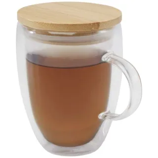 Leona 350 Ml:n Lasikuppi Bambukannella