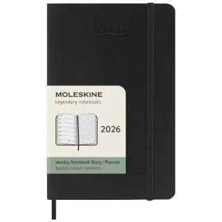 Moleskine Pehmeäkantinen Taskukokoinen Viikkopäivyri 12 Kuukaudelle