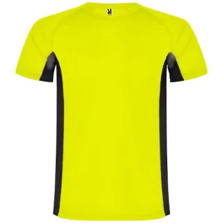 Shanghai Lasten Lyhythihainen Urheilu-t-paita Fluor Yellow / Musta
