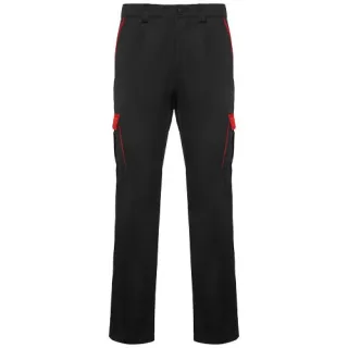 Trooper Työhousut 250 G/m2 Musta / Punainen