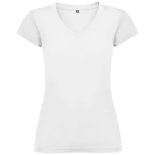 Victoria Naisten Lyhythihainen T-paita V-kaula-aukolla, 155 G/m²