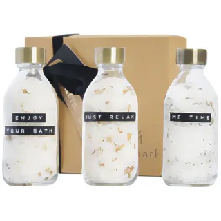 Wellmark Just Relax 3-osainen 200 Ml:n Kylpysuolalahjasetti