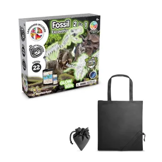 2 In 1 Fossil Excavation Kit V. Opetuspeli Toimitetaan 190t:n Taitettavassa Lahjapussissa Musta