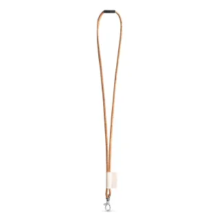75096. Set Lanyard Cork Long (Ø 5 Mm), 9 Mm:n Karabiinihaka Ja Ø 5 Mm:n Turvasolki Natural