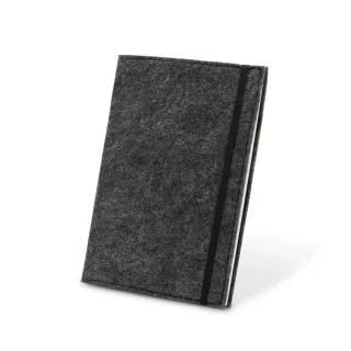 Baldwin. A5 Notepad With Recycled Felt Cover (100% Rpet) And Lined Pages In 100% Recycled Paper Tummanharmaa