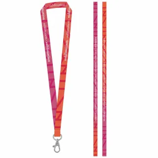 Brighton Painettu Näyte Set Lanyard Sublimation Long Ii (20 Mm) 20 Mm:n Sulkurenkaalla Valkoinen