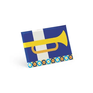 Button P'in 14. Button P'in 14. Vaakasuora Suorakulmainen Rintamerkki Musta