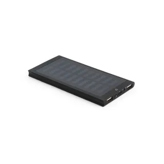 Clerk. 8 000 Mah:n Tehopankki Aurinkopaneelilla, 100 % Kierrätettyä Alumiinia Musta
