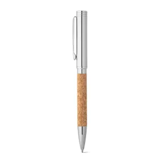 Corko. Cork And Metal Ballpoint Pen With Twist Mechanism Natural
