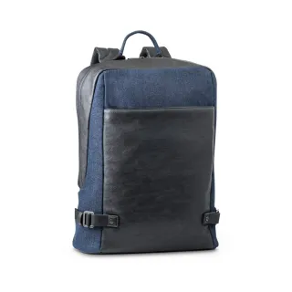 Divergent Backpack I. 15.6 Tuuman Kannettavan Tietokoneen Reppu Farkkua Ja Pu-muovia Navy-sininen