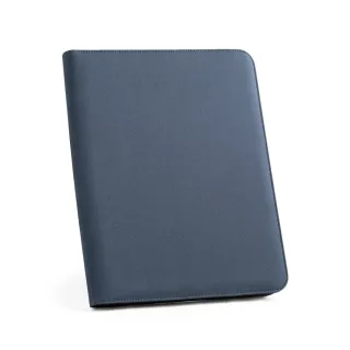 Emerge Folder. A4-kansio Kierrätetystä Polyesteristä (100% Rpet) 300d:stä, Jossa On Vetoketju Sininen