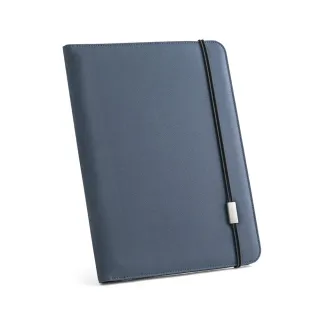 Emerge Folder Ii. A4-kansio Kierrätetystä Polyesteristä (100% Rpet) 300d -materiaalista, Jossa On Joustava Suljin Sininen