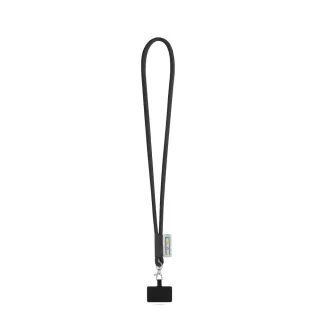 Gosport. Set Lanyard Tube Long (Ø 7 Mm) 9 Mm:n Sulkurenkaalla Ja Kännykkäpidikkeellä Musta