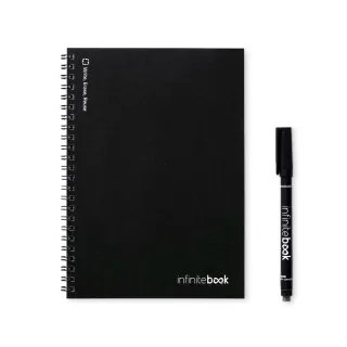 Infinitebook Lined A5. Infinitebook, Jossa On Joustava Kansi Ja 15 Viivoitettua Taulusivua Musta