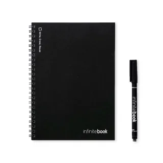 Infinitebook Plain A5. Infinitebook, Jossa On Joustava Kansi Ja 15 Tavallista Taulusivua Musta