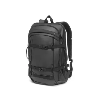 Kampala. Laptop Backpack In 900d, High-density Recycled Polyester, With Water-resistant Coating And 210d Recycled Polyester Lining 17'3" Musta