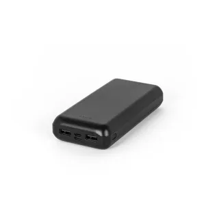 Leakey 20. Power Bank 20'000 Mah, Kierrätetystä Abs-materiaalista (100 % Rabs) Musta