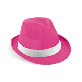 Manolo Poli. Hattu Pp:stä Ja Valkoinen Polyesterinauha Pinkki