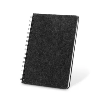 Mishima. A5 Notebook With Semi-hard Cover In Recycled Felt (100% Rpet) With Rings And Lined Pages Tummanharmaa