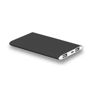 Nobel. Power Bank 7'200 Mah, Kierrätetystä Alumiinista (100 % Ral) Musta