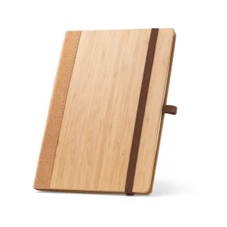 Orwell. A5 Notebook In Bamboo And Cork Sheets With Lined Sheets Natural