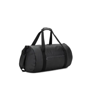 Osasco Sport. Cylindrical Sports Bag In High-density 600d Recycled Polyester With Side Compartment For Shoes Musta
