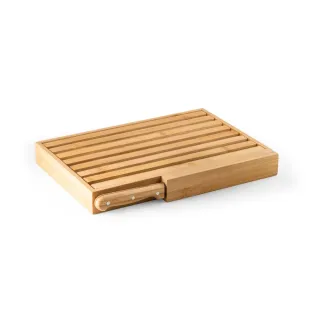 Passard. Bread Board In Bamboo With Stainless Steel Knife Natural