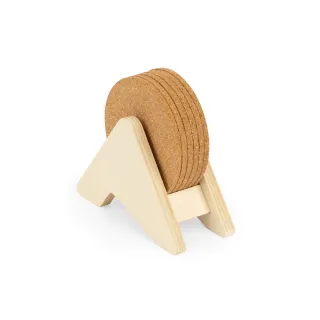 Plycork. Vanerijalusta, Jossa 6 Korkkialustaa Natural