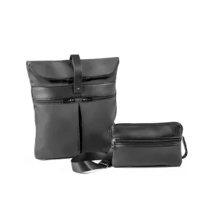 Rover Backpack. Mikrokuitu- Ja Pu-reppu Musta