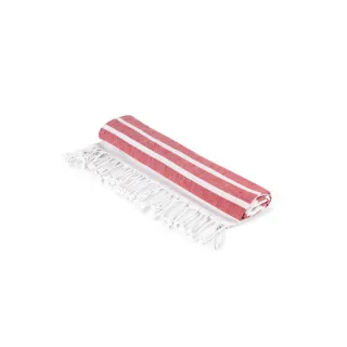 Sardenha. Rantapyyhe Puuvillaa (70 % Kierrätettyä) Ja Polyesteriä (30 % Kierrätettyä) (180 G/m²) Punainen